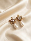 Vintage Crystal Blossom Pearl Drops