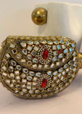 Handcrafted Kundan Ruby Clutch