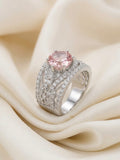 Blush Silver Pavé Ring