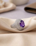 Purple Pavé Ring