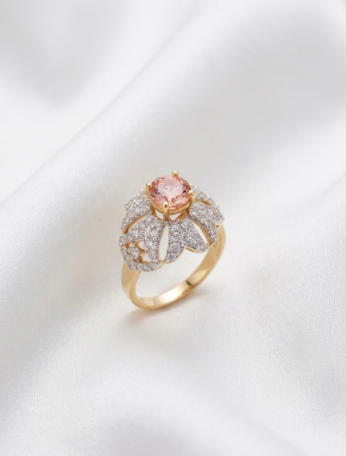 Blush Pink Lotus Ring