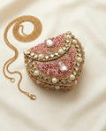 crystal heart Clutch