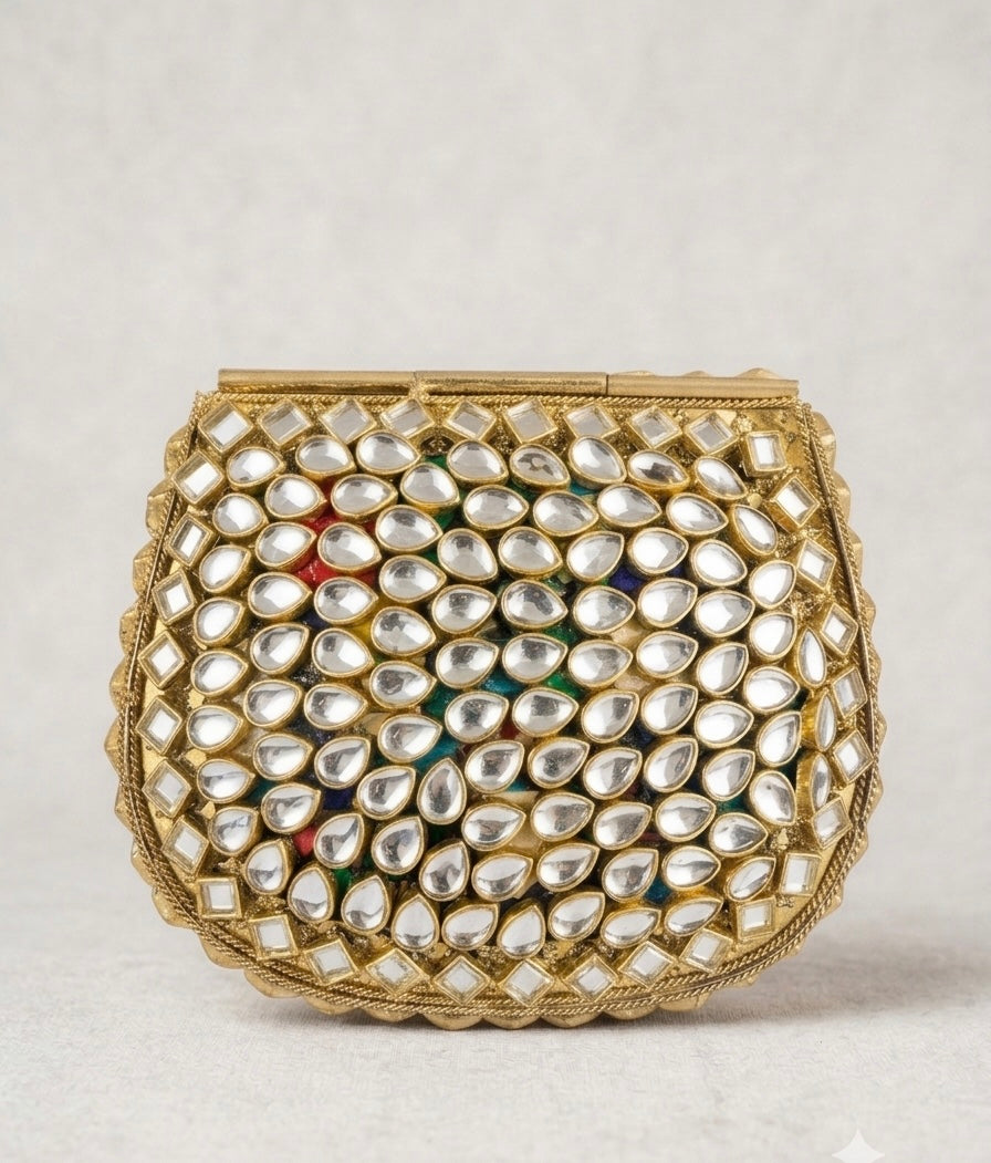 Ruby Stone Kundan Clutch