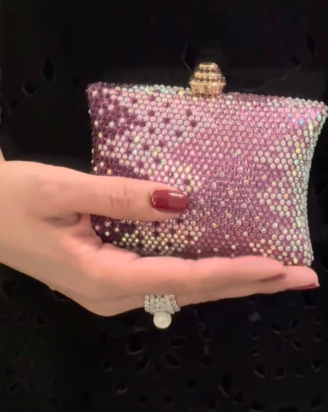 Violet Glam Clutch