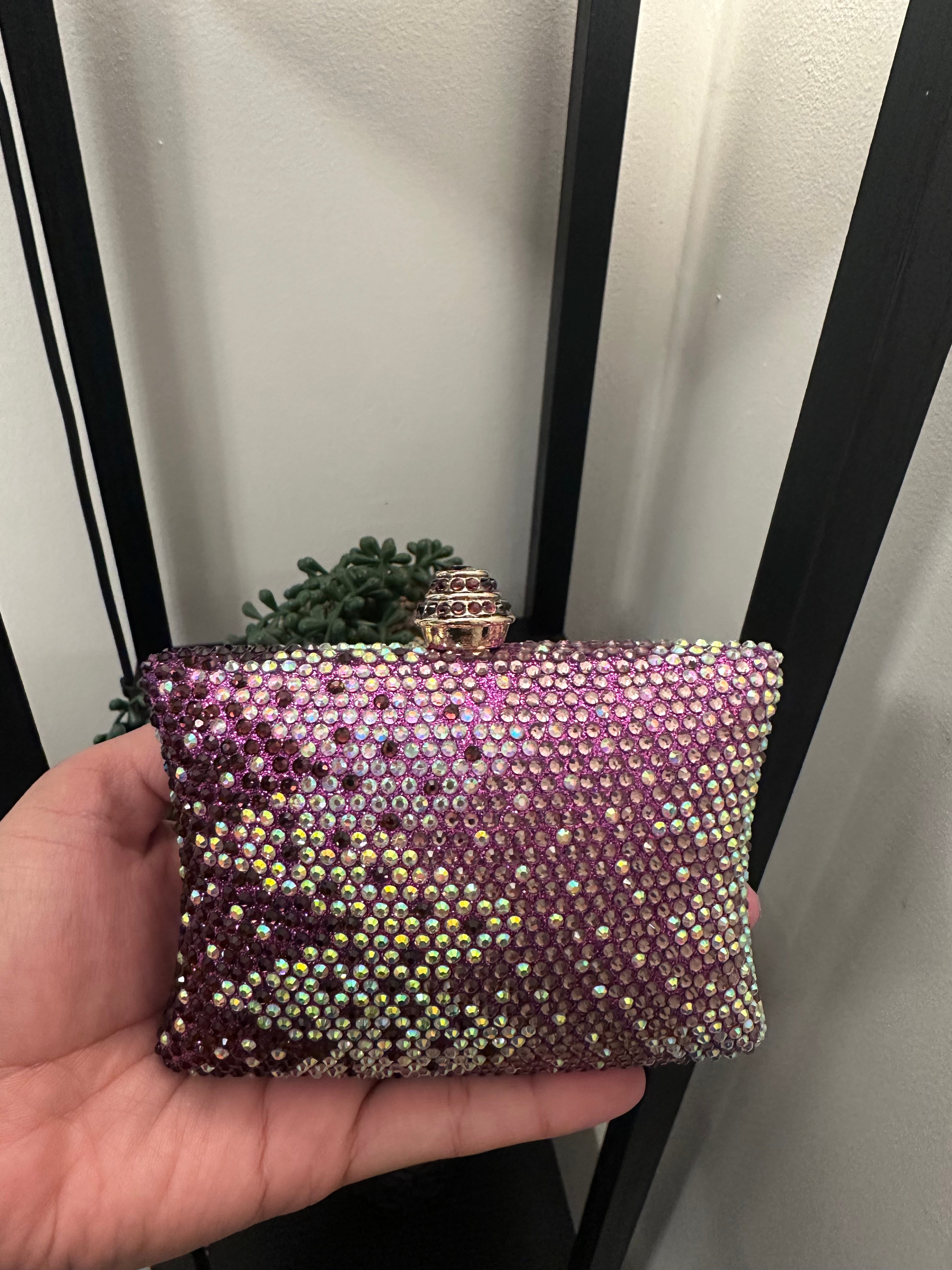 Violet Glam Clutch