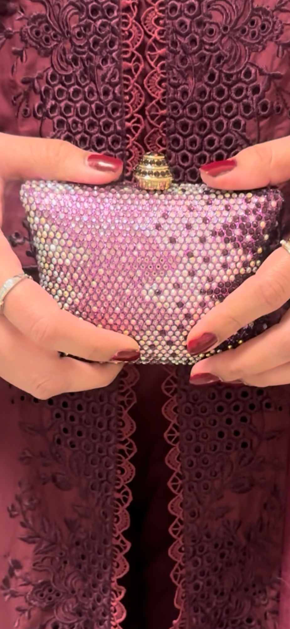 Violet Glam Clutch