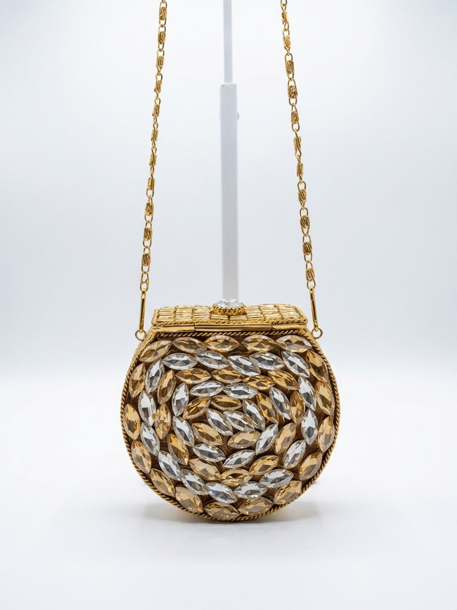 White stone turkish clutch