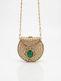 Green stone turkish clutch