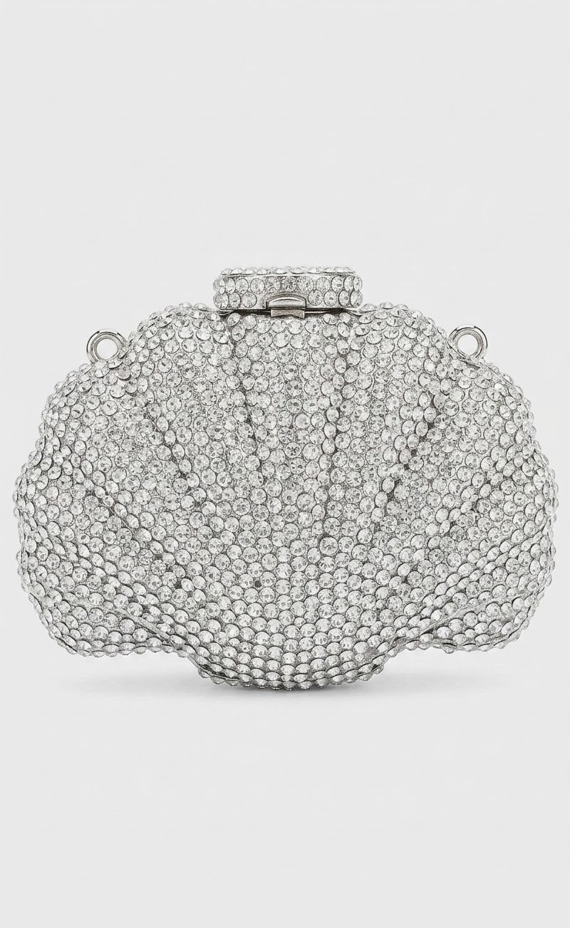Mini Seashell Silver sparkle