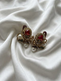 Ornate Vintage-Style Gemstone & Pearl