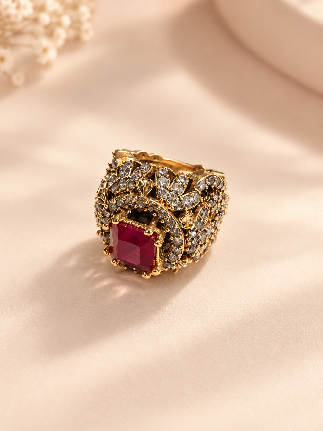 Ruby Crown Ring