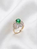 Emerald Lotus Ring