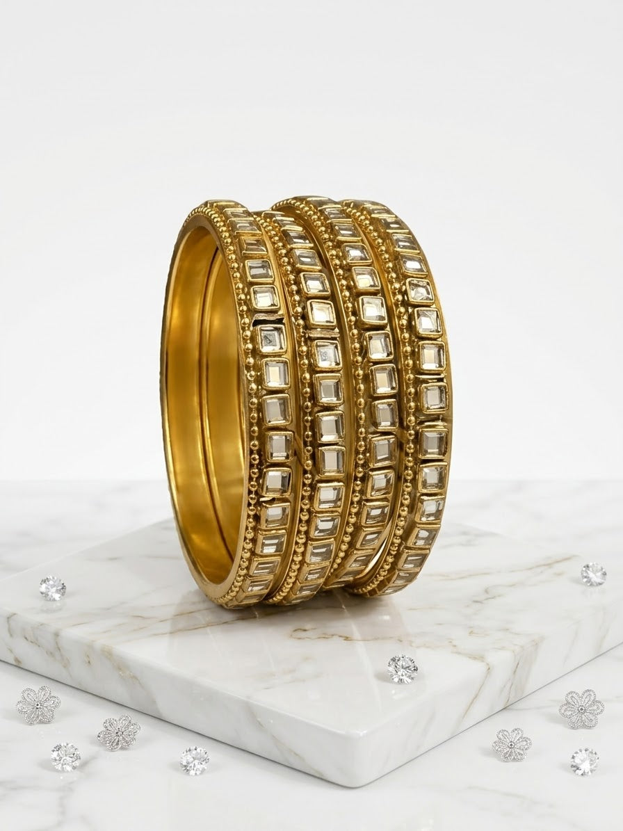 Kundan bangle set