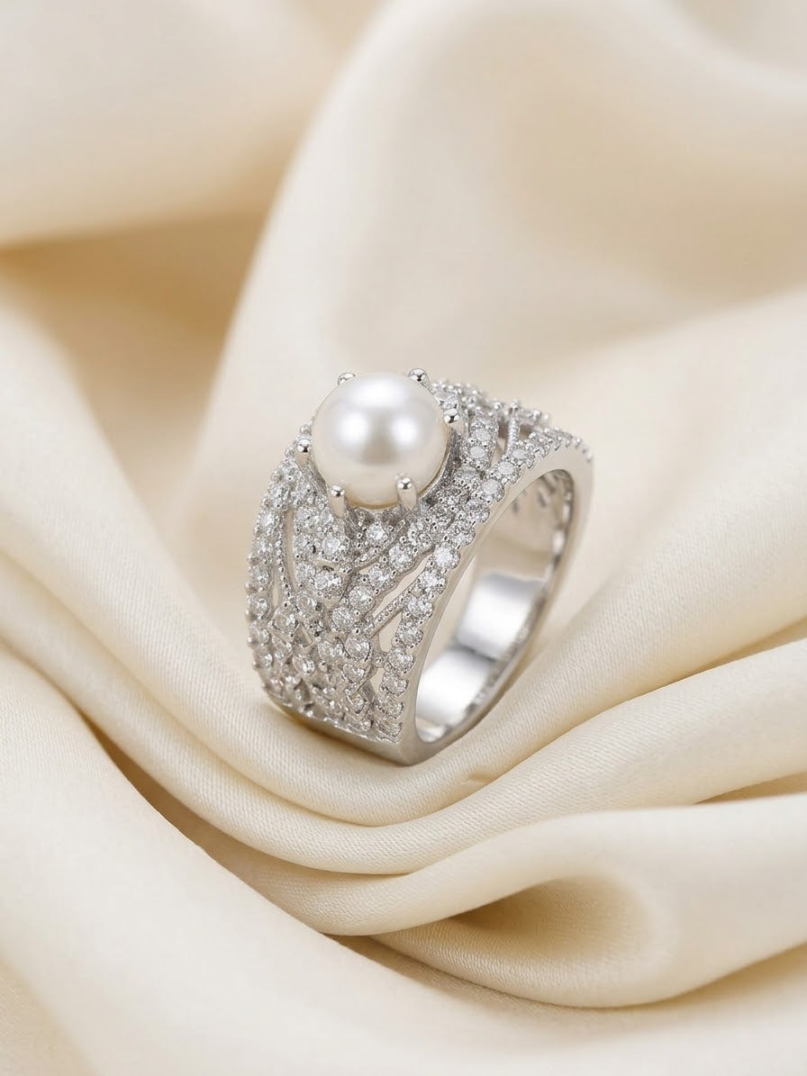 Opal Pavé Ring