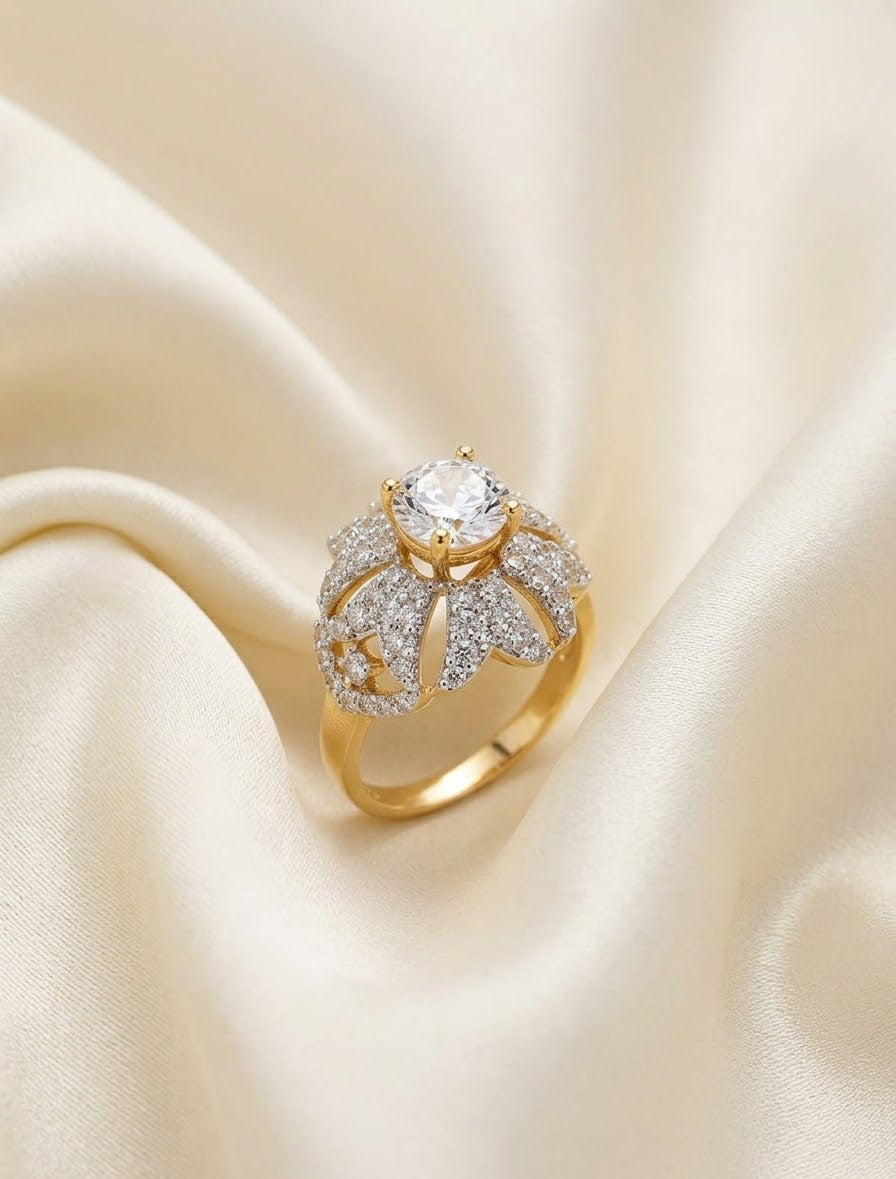 Silver Lotus Ring
