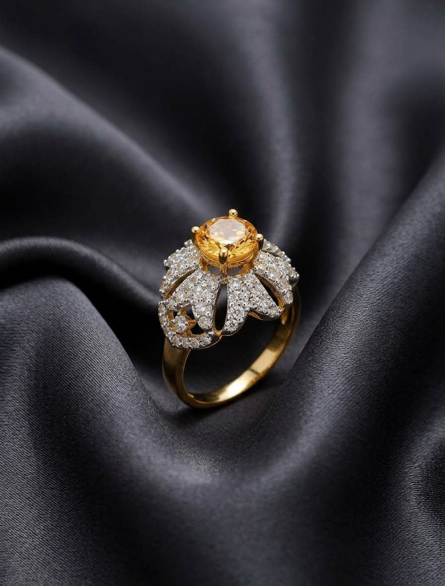 Champagne Lotus Ring