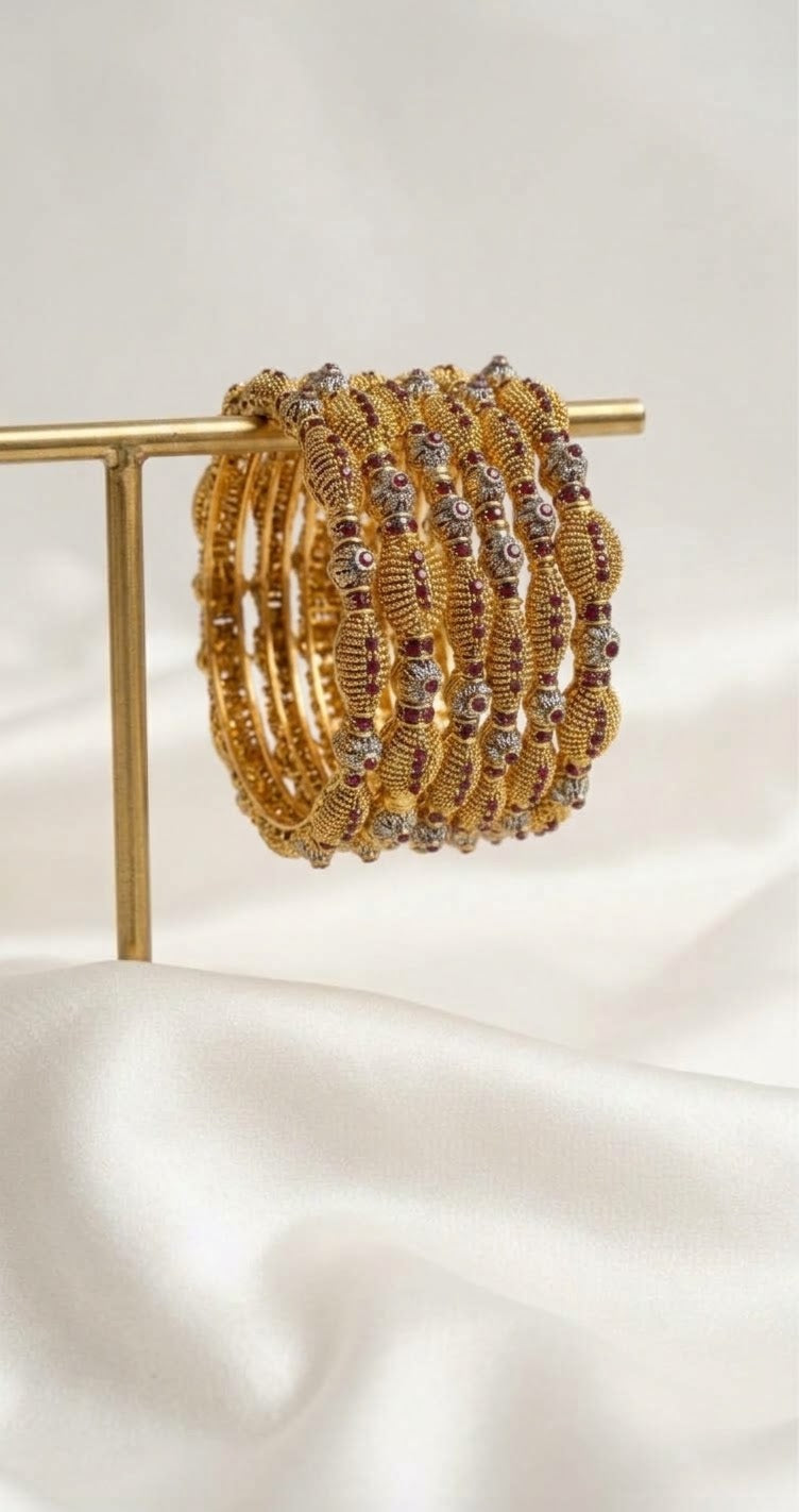 Royal Zari Bangle Set
